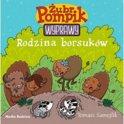 Rodzina borsuków. Żubr...
