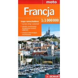 Francja. Mapa samochodowa w...