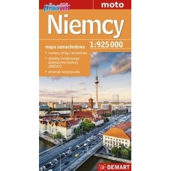 Niemcy. Mapa samochodowa w...