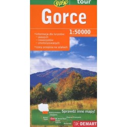 Gorce. Mapa turystyczna GPS...