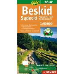 Beskid Sądecki. Mapa...