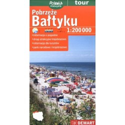 Pobrzeże Bałtyku. Mapa w...