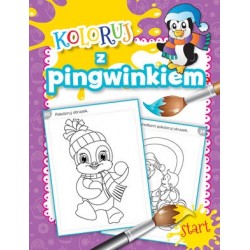 Koloruj z pingwinkiem