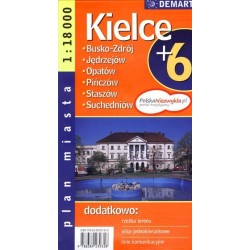 Kielce +6. Plan miasta w...