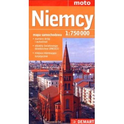 Niemcy. Mapa samochodowa w...