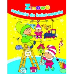 Zimowe zadania do kolorowania