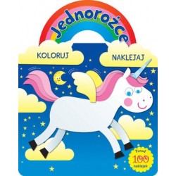 Jednorożce. Koloruj i naklejaj