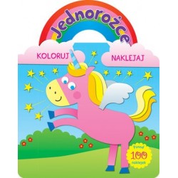 Jednorożce. Koloruj i naklejaj