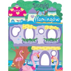 Domki flamingów. Naklejki!