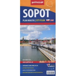 Sopot. Plan miasta w skali...