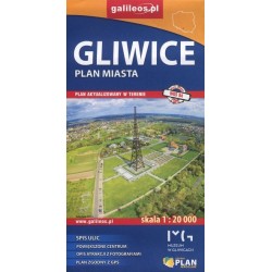 Gliwice. Plan miasta  w...